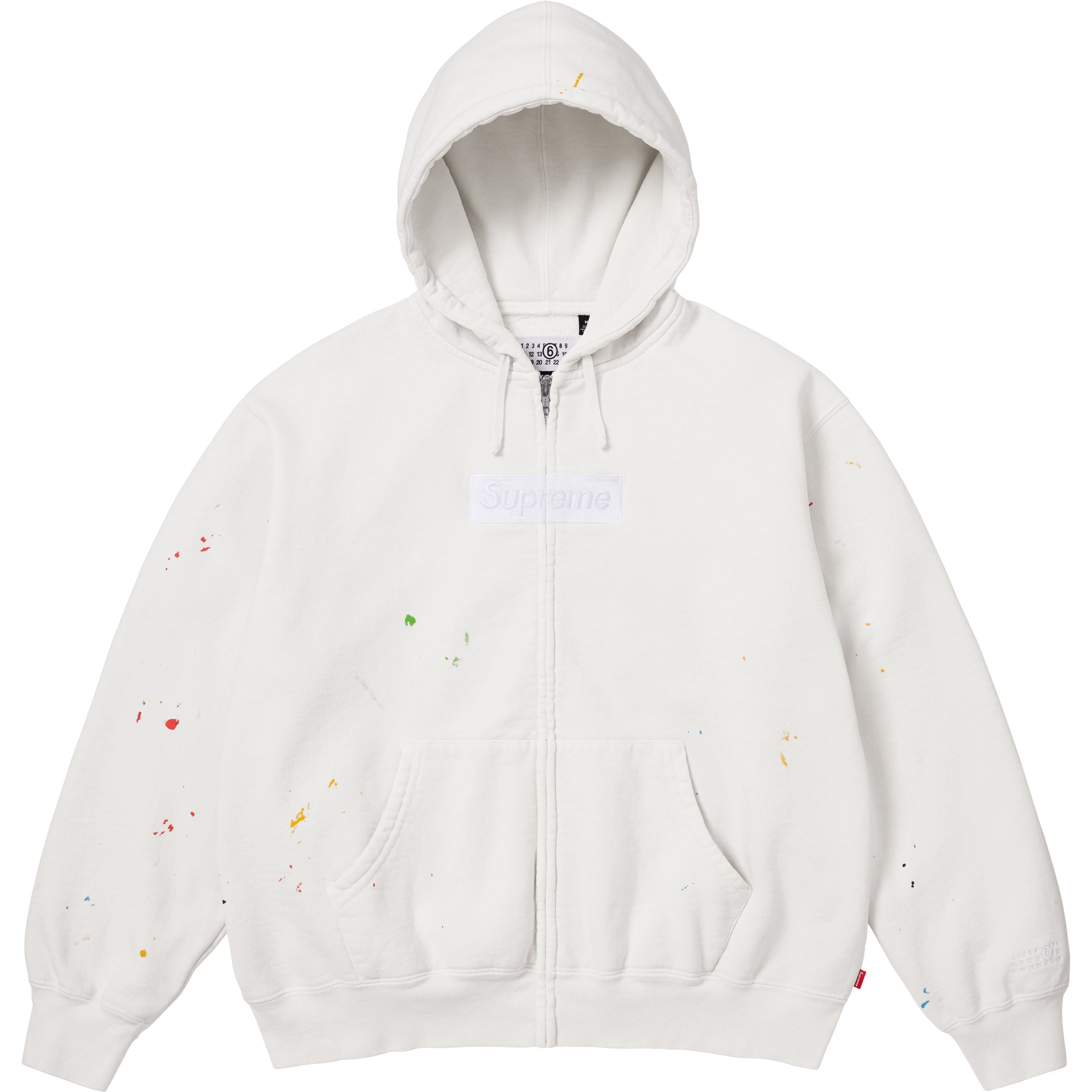 Supreme®/MM6 Maison Margiela Box Logo Zip Up Hooded Sweatshirt view 4